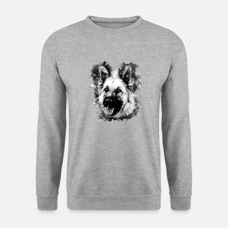 German Shepherd v2wsbw - Unisex Sweatshirt - salt & pepper