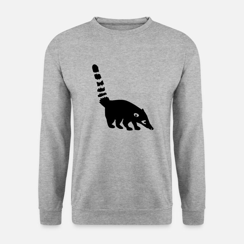 Nasenbär - Unisex Pullover - Weißgrau meliert