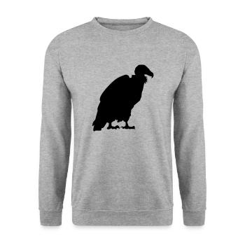 Vulture - Unisex Sweatshirt - salt & pepper - Front - Alina (178cm) & Michal (187cm)