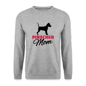 Pinscher Mom - Unisex Sweatshirt - salt & pepper - Front - Alina (178cm) & Michal (187cm)