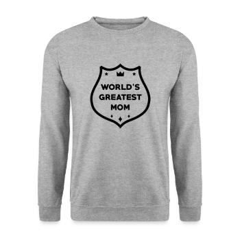 Mum / Mom / Baby / Mummy / Mother's day / Birth - Unisex Sweatshirt - salt & pepper - Front - Alina (178cm) & Michal (187cm)