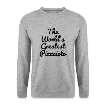 Pizza / Pizzaiolo / Pizza Chef / Pizzachef - Unisex Sweatshirt - salt & pepper - Front - Alina (178cm) & Michal (187cm)
