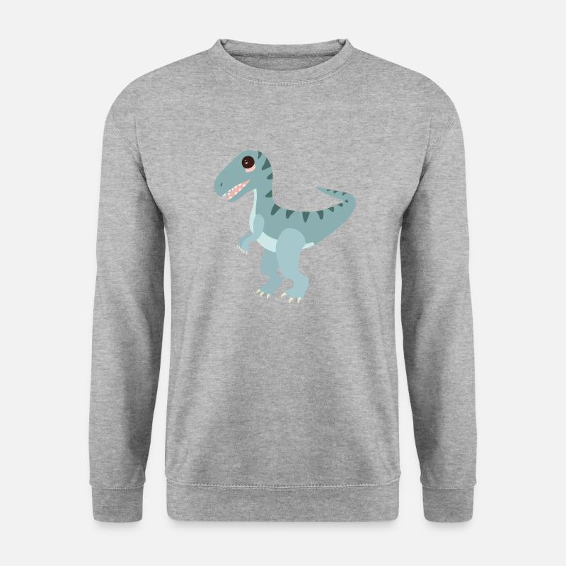Velociraptor - Unisex Pullover - Weißgrau meliert