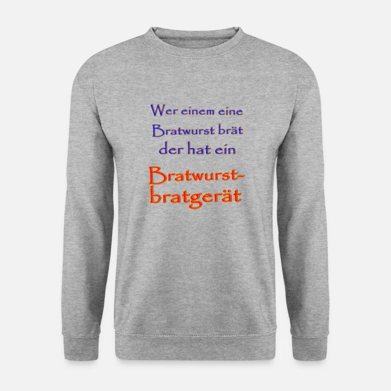 Bratwurst - Unisex Pullover - Weißgrau meliert