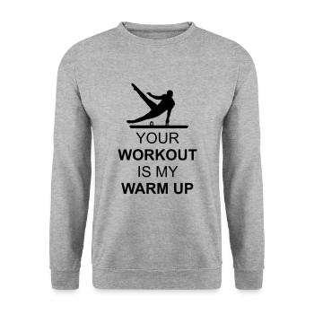 Gymnastique, Gymnastes, Hommes - Men’s Gymnastics - Sweat-shirt Unisexe - gris chiné - Devant - Alina (178cm) & Michal (187cm)