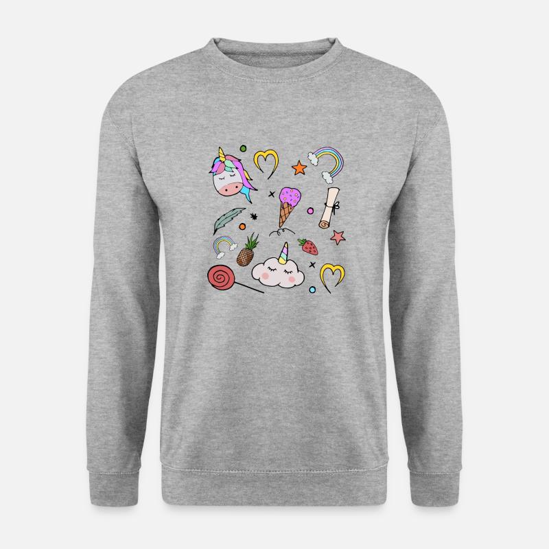 MÄRCHEN MÄDCHEN - Unisex Pullover - Weißgrau meliert