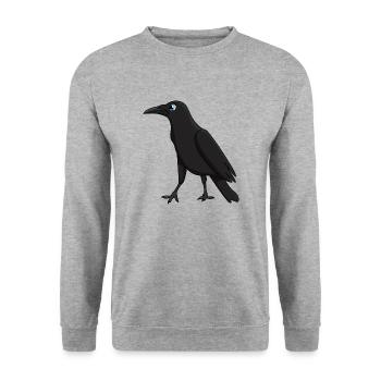 Corbeau - Sweat-shirt Unisexe - gris chiné - Devant - Alina (178cm) & Michal (187cm)
