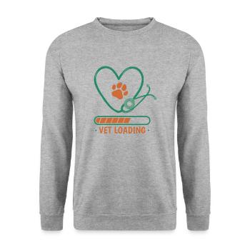 Tierarzt Ausbildung Tierärztin Tierarzthelfer Tier - Unisex Pullover - Weißgrau meliert - Vorne - Alina (178cm) & Michal (187cm)