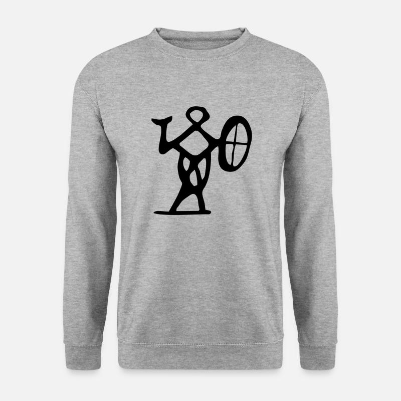 Samischer Schamane Noaid - Unisex Pullover - Weißgrau meliert