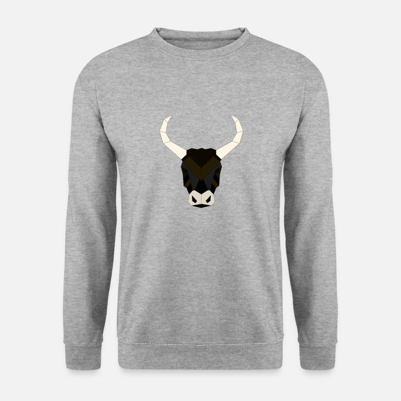 Bulle geometrisch - Unisex Pullover - Weißgrau meliert