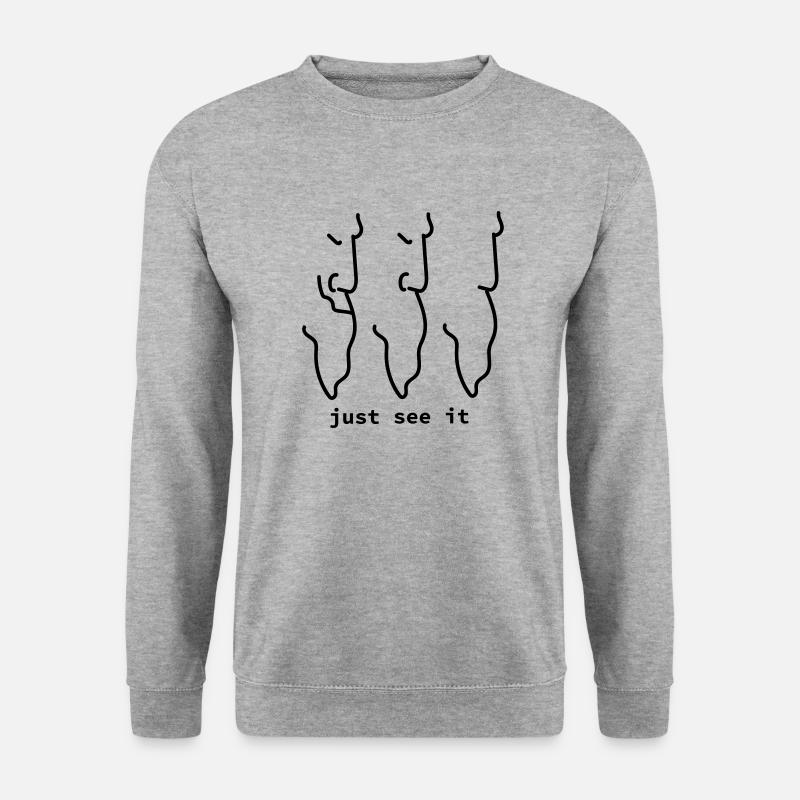 Men's profile with beard - abstract - Unisex Sweatshirt - salt & pepper