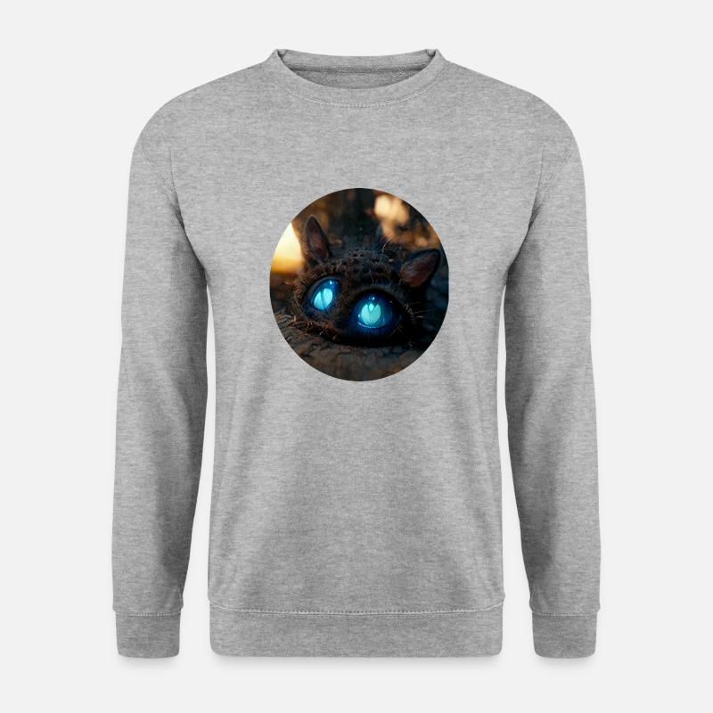 Mouse with big blue eyes - Unisex Sweatshirt - salt & pepper
