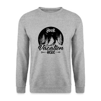 Spend your holidays in the mountains hiking - Unisex Sweatshirt - salt & pepper - Front - Alina (178cm) & Michal (187cm)