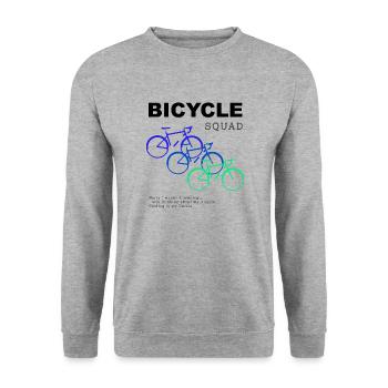 Bicycle Squad Hobby-Radfahrer - Unisex Pullover - Weißgrau meliert - Vorne - Alina (178cm) & Michal (187cm)