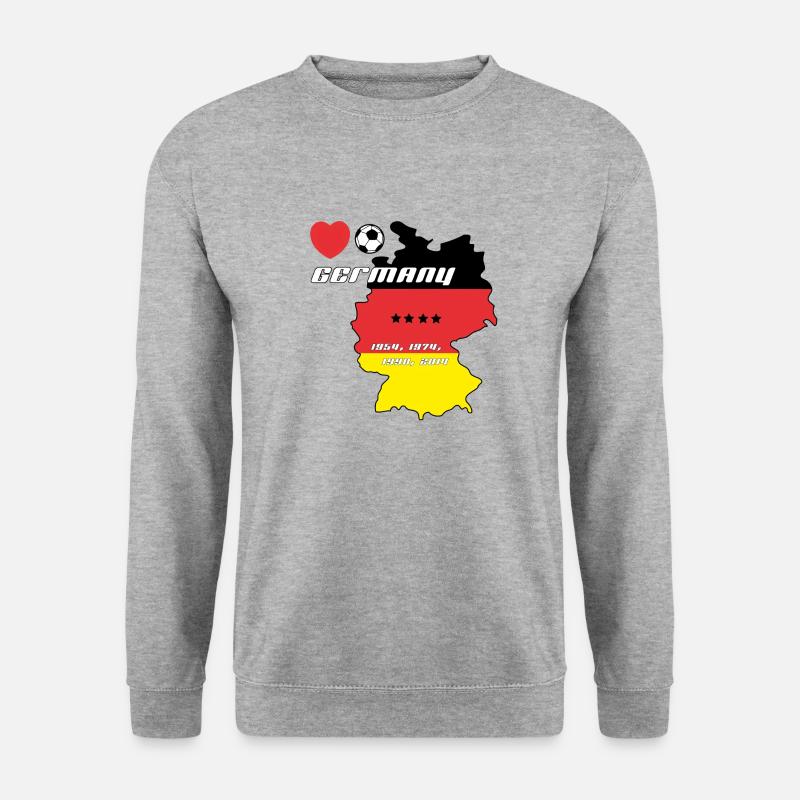 Ich Liebe Fussball Germany - Unisex Pullover - Weißgrau meliert