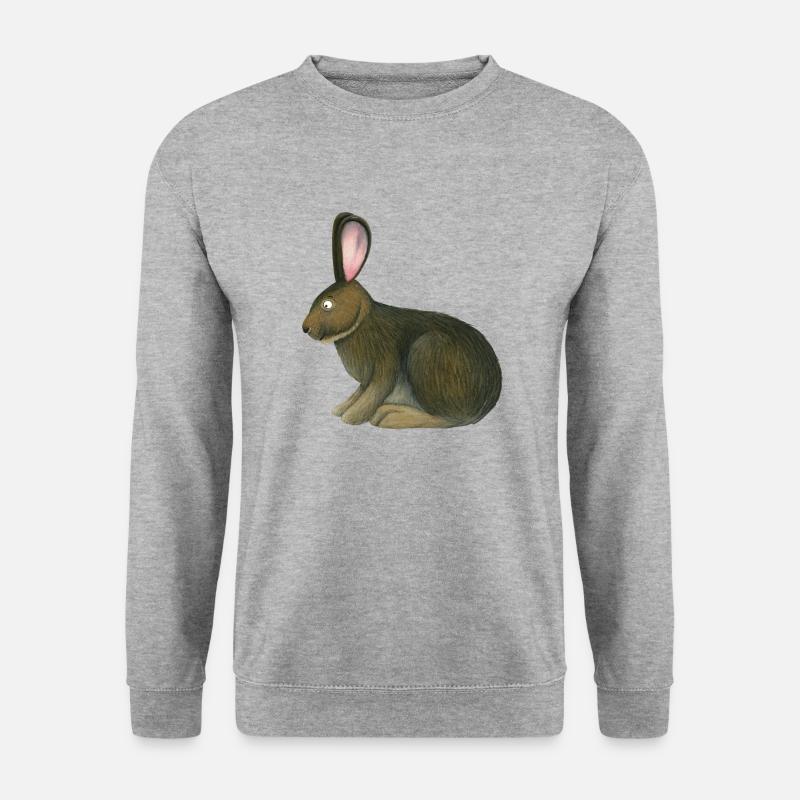 Präriehase - Unisex Pullover - Weißgrau meliert