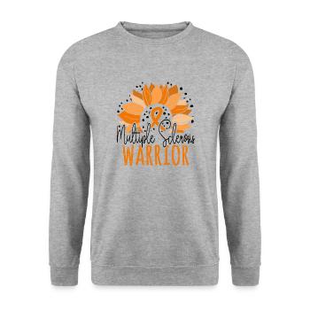 Sunflower Multiple Sclerosis Warrior - Unisex Sweatshirt - salt & pepper - Front - Alina (178cm) & Michal (187cm)
