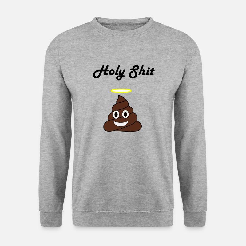 Holy Shit - Unisex Pullover - Weißgrau meliert