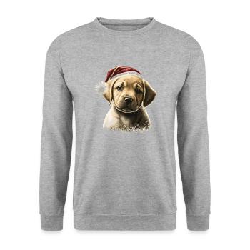 Baby Christmas Labrador - Unisex Sweatshirt - salt & pepper - Front - Alina (178cm) & Michal (187cm)