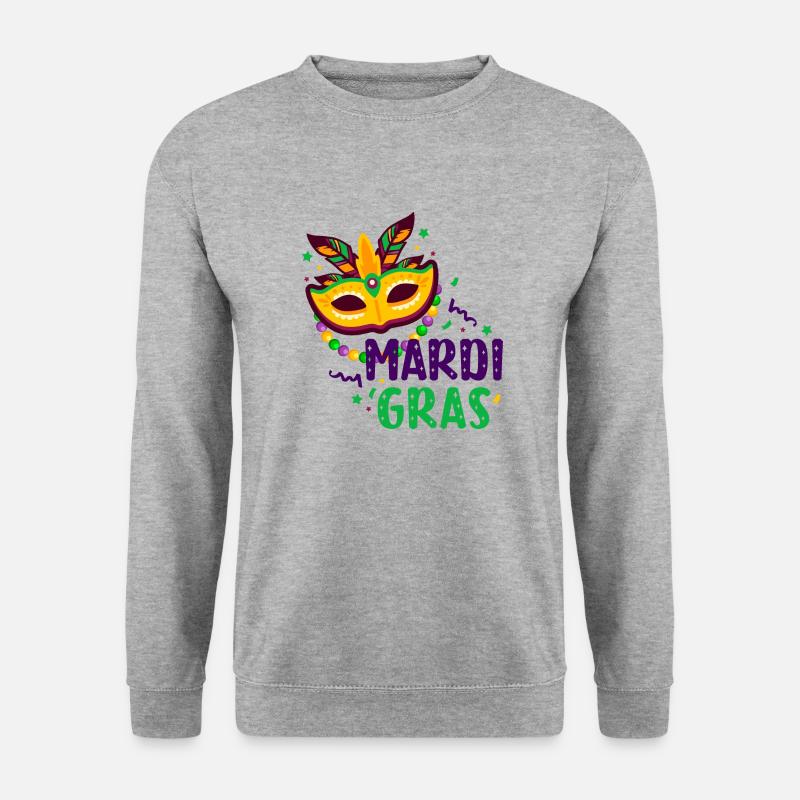 Karneval - Unisex Pullover - Weißgrau meliert