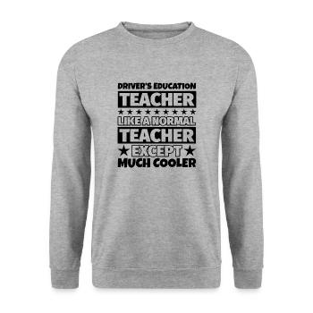 Cadeau de l’enseignant de l’enseignement de la conduite automobile - Sweat-shirt Unisexe - gris chiné - Devant - Alina (178cm) & Michal (187cm)
