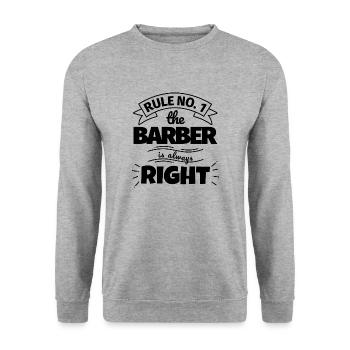 BARBER funny gift - Unisex Sweatshirt - salt & pepper - Front - Alina (178cm) & Michal (187cm)