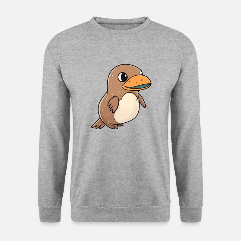 Schnabeltier - Unisex Pullover - Weißgrau meliert