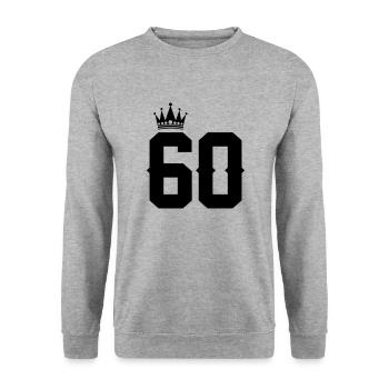 60 - Unisex Sweatshirt - salt & pepper - Front - Alina (178cm) & Michal (187cm)