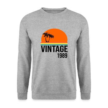 1989 vintage - Unisex Sweatshirt - salt & pepper - Front - Alina (178cm) & Michal (187cm)