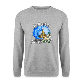 Laos Laote Laoten Neujahr I Geschenk - Unisex Pullover - Weißgrau meliert - Vorne - Alina (178cm) & Michal (187cm)