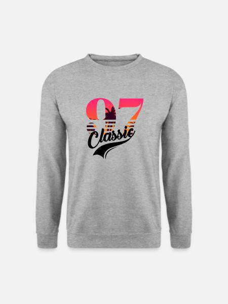 Jahrgang 1997-97th Anniversary - Unisex Pullover - Weißgrau meliert