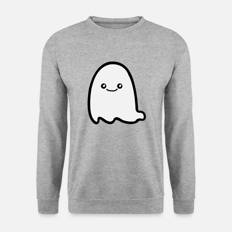 ghost comic - Unisex Pullover - Weißgrau meliert