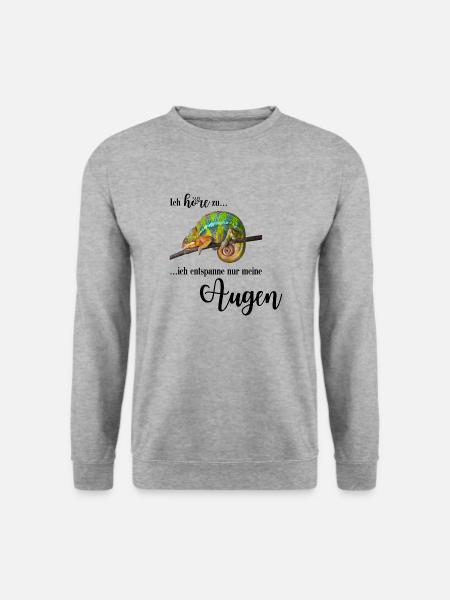 Camelion ich schlafe nicht - Unisex Pullover - Weißgrau meliert