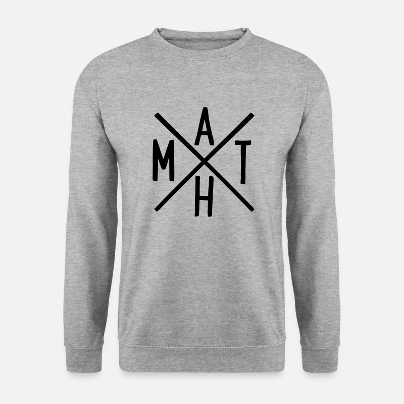 Mathe - Unisex Pullover - Weißgrau meliert