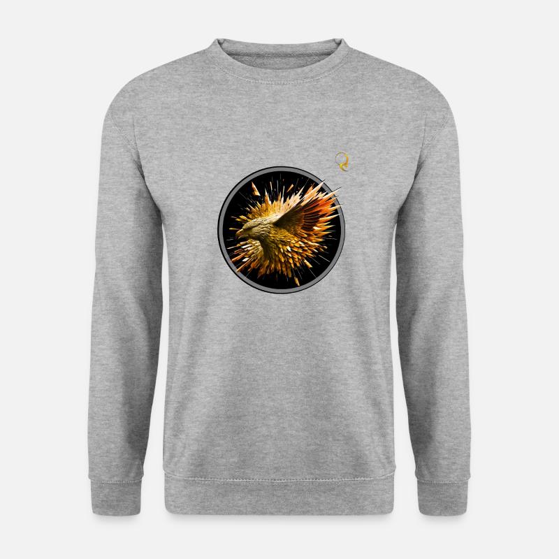 HERZ DES ADLERS - Unisex Pullover - Weißgrau meliert
