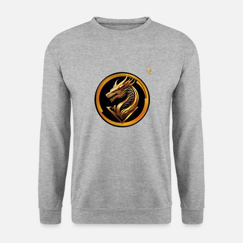 DER VIERTE DRACHE - Unisex Pullover - Weißgrau meliert