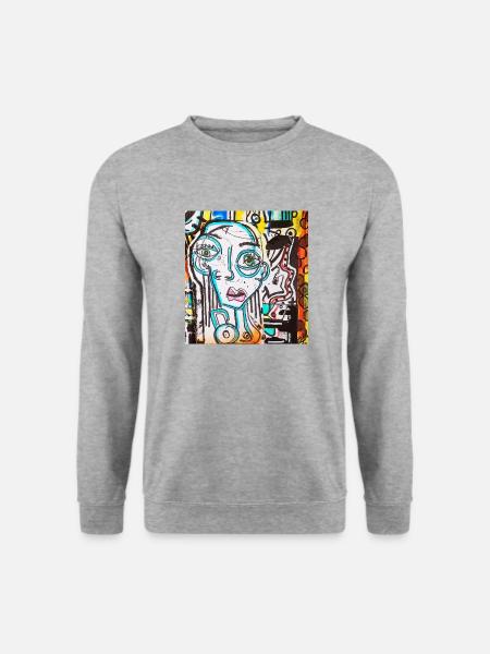 IMG 20231103 035852 - Unisex Pullover - Weißgrau meliert