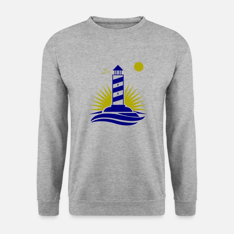 lighthouse - Unisex Pullover - Weißgrau meliert