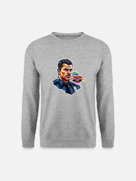 Polizei / Einsatz / Beruf / Job / Einsatzkräfte - Unisex Pullover - Weißgrau meliert