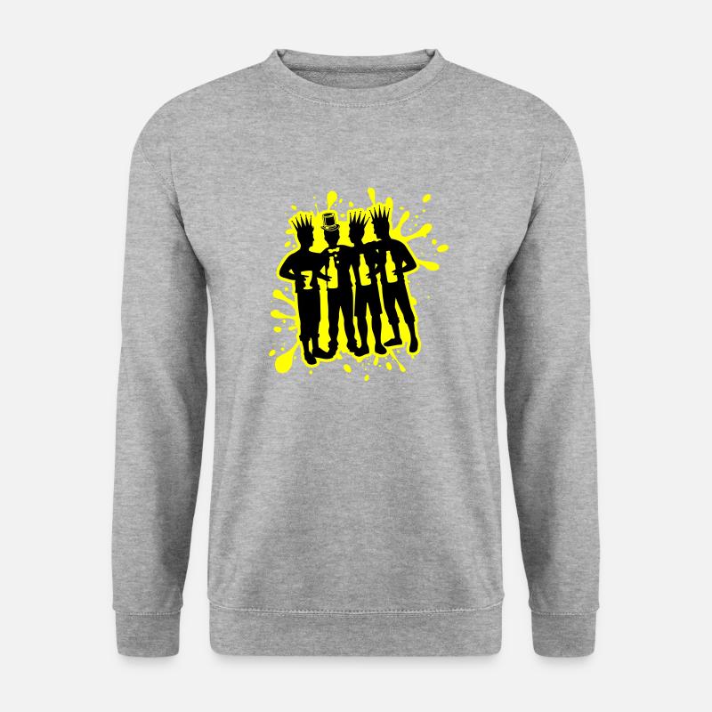 Bachelor Bräutigam Team Junggesellen - Unisex Pullover - Weißgrau meliert