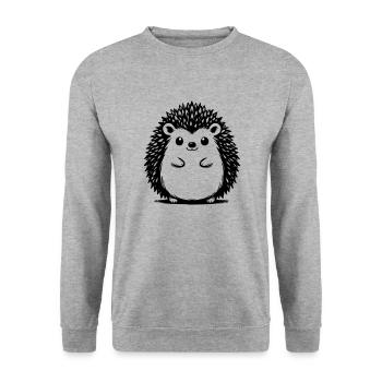 Hérisson - Sweat-shirt Unisexe - gris chiné - Devant - Alina (178cm) & Michal (187cm)