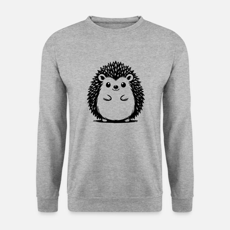 Igel - Unisex Pullover - Weißgrau meliert