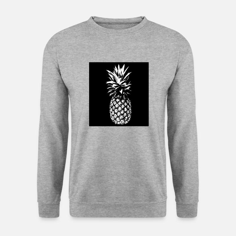 Ananas - Unisex Pullover - Weißgrau meliert