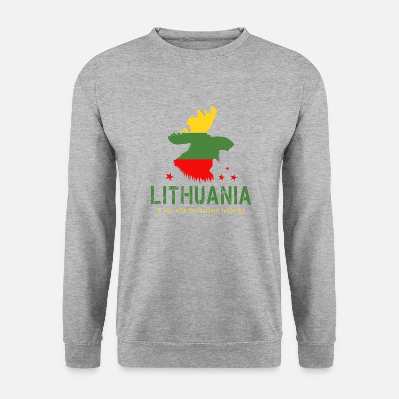 Litauen litauisch Vilnius - Unisex Pullover - Weißgrau meliert