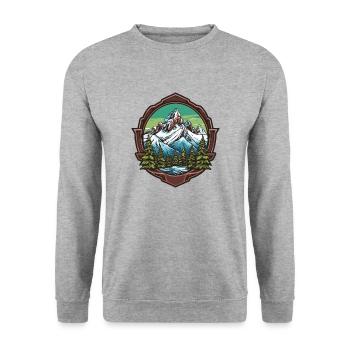 mountains mountains - Unisex Sweatshirt - salt & pepper - Front - Alina (178cm) & Michal (187cm)