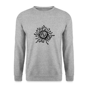 Die Sonne - Unisex Pullover - Weißgrau meliert - Vorne - Alina (178cm) & Michal (187cm)