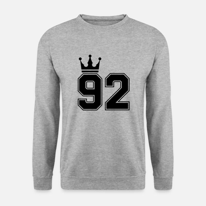 92 krone - Unisex Pullover - Weißgrau meliert