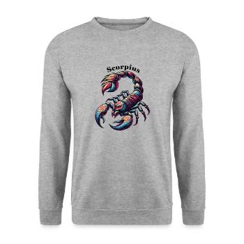 Scorpion Scorpion coloré - Sweat-shirt Unisexe - gris chiné - Devant - Alina (178cm) & Michal (187cm)