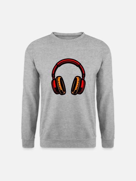 Headphone icon music - Unisex Sweatshirt - salt & pepper