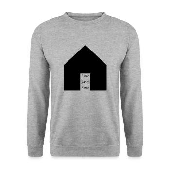 Home sweet home - Unisex Sweatshirt - salt & pepper - Front - Alina (178cm) & Michal (187cm)